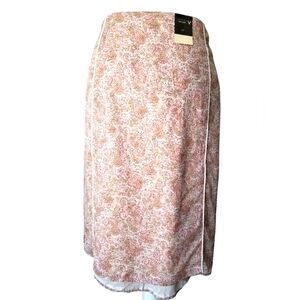 NWT Vintage 90's Venezia Womens Casual Cotton A-Line Feminine Floral Skirt 16